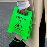 Fluorescence Color Notice Caution Hand-bag